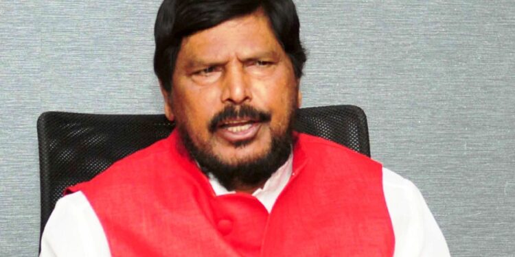 The Minister of State for Social Justice & Empowerment, Shri Ramdas Athawale addressing a press conference, in New Delhi on November 24, 2017.