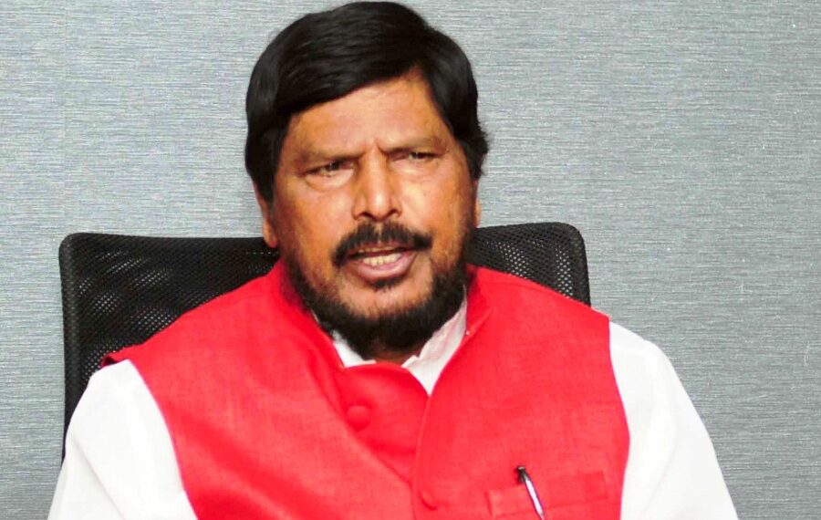 The Minister of State for Social Justice & Empowerment, Shri Ramdas Athawale addressing a press conference, in New Delhi on November 24, 2017.