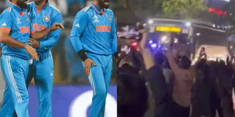 Indian Cricket Teams Reached Ahmedabad World Cup 2023 Final Fans Crazy Outside Hotel