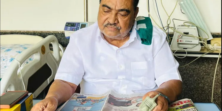 Eknath khadse health is stable and good