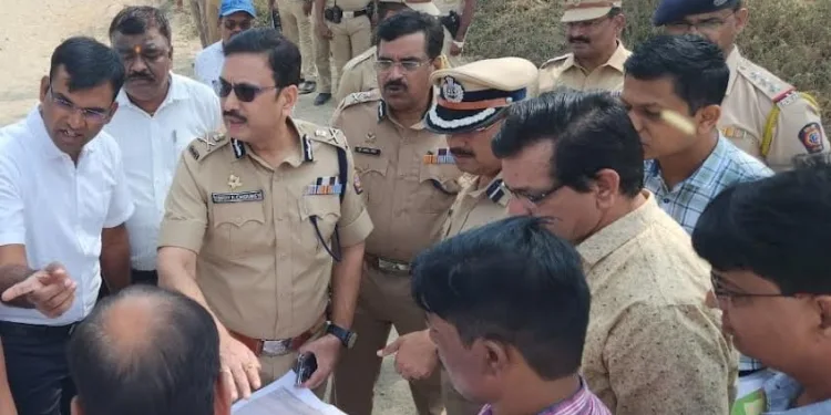 PCMC police commissioner vinay kumar choubey visits proposed land for office