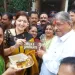 Rupali chakankar celebrated bhaubeej with chandrakant patil and Ravindra dhangekar
