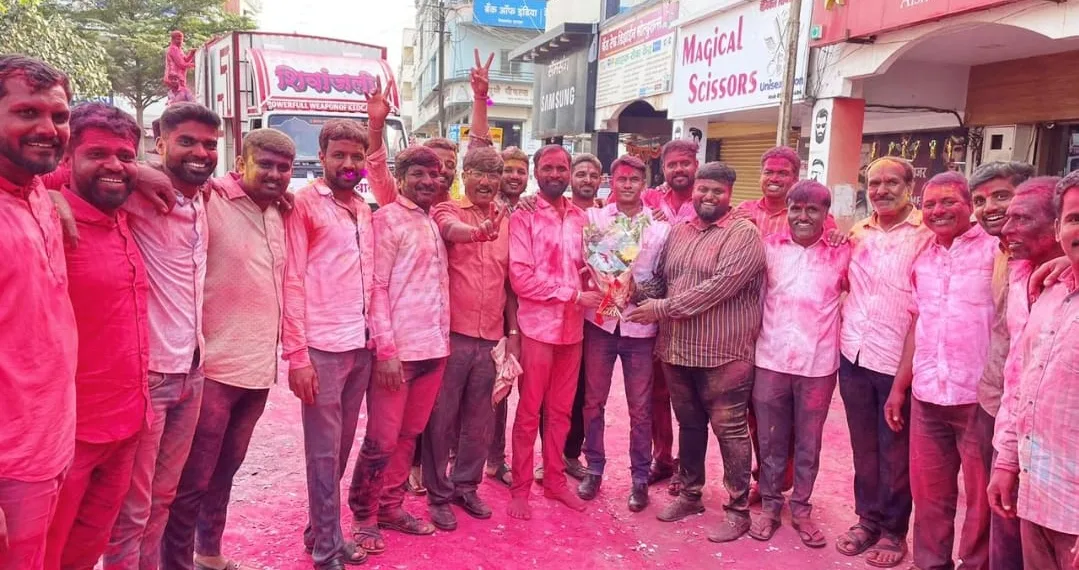 Prashant Shelke elected as Upsarpanch of kedgaon pune