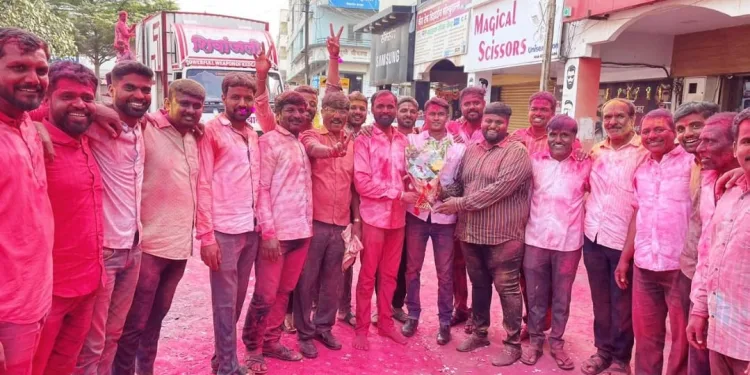 Prashant Shelke elected as Upsarpanch of kedgaon pune