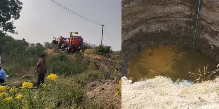 petrol-diesel streams in well damage farming loni kalbhor pune