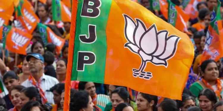 BJP party worker rally in maval loksabha constituency pune