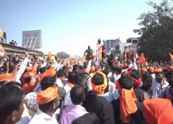 traffic jam due to maratha rally in pune city on Wednesday