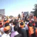 traffic jam due to maratha rally in pune city on Wednesday