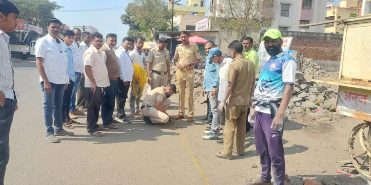 encroachment removed in Sinnar nashik under guidance of PI chandrashekhar Yadav