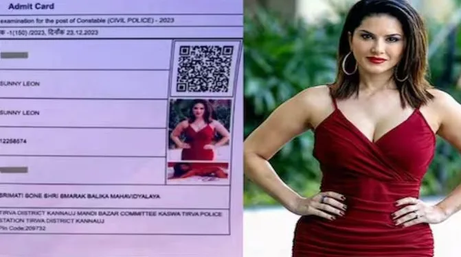 Sunny Leone's photo appears on UP Police recruitment exam admit card