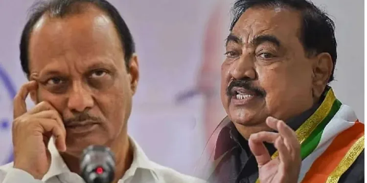 Eknath Khadse criticized Ajit Pawar over seat sharing in mahayuti