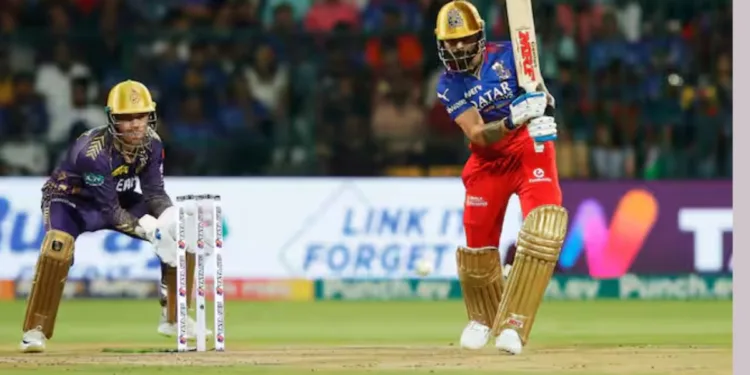 Virat bats through the innings, Bengaluru 182/6 in 20 overs