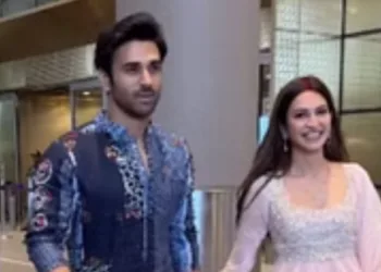 Newlyweds Pulkit Samrat-Kriti Kharbanda return to Mumbai