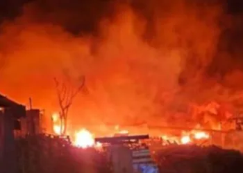 scrap warehouse caught by fire in kudalwadi pimpri chinchwad pune