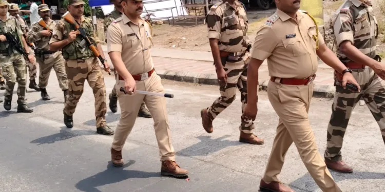 Daund Police Route March pune