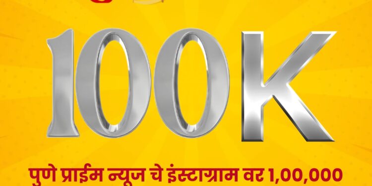 Pune Prime News Instagram page crossed one lakh followers pune