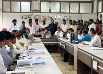 MLA Mahesh Landge takes review of pre monsoon work of bhosari constituency