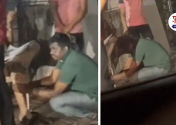 Youth massages cops leg, video goes viral