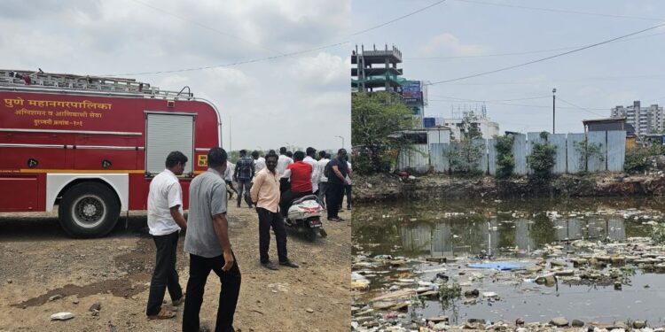 Four girls falls in water potholes one died and three girls saved in kondhwa pune