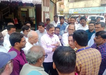 MLA Rahul kuls suggestion to officers about drainage system in daund pune