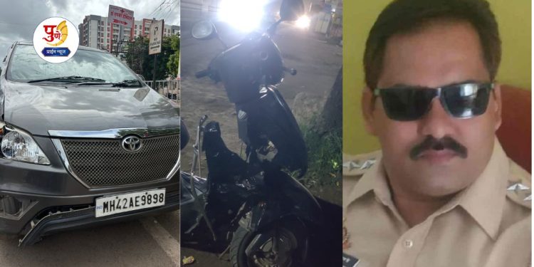 two youth injured ad Senior RTO officer hits two wheeler in kunjirwadi loni kalbhor pune