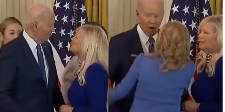 biden-nearly-kisses-woman-in-viral-video-wife-jill-steps-in-to-save-him-from-embarrassment