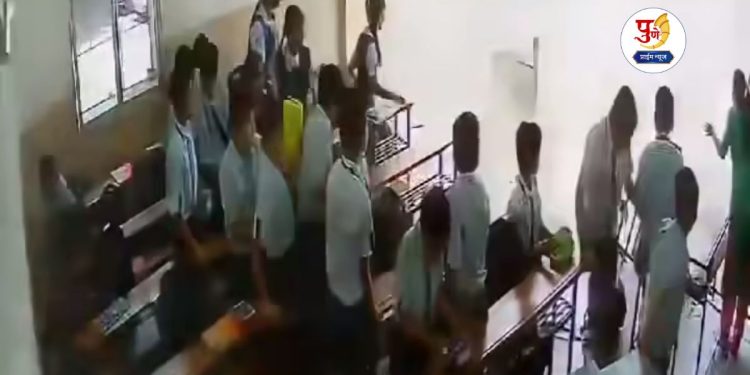 Video: Classroom wall collapses during lunchtime, students run for safety