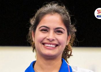 Manu Bhaker Sarabjot Qualify for Bronze Medal Match in 10m Air Pistol Mixed Team Event