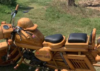 Uttar Pradesh Bijnor young man made a bulled bike from wood dm appreciated