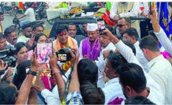 DCM ajit Pawar hold road show in hadapsar pune