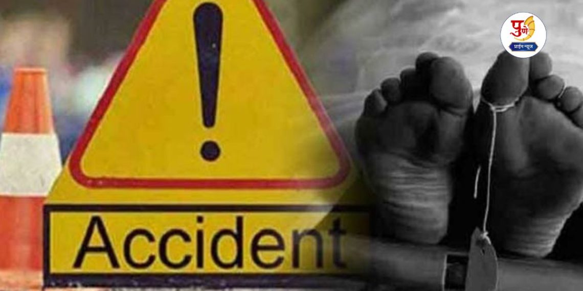 Man died in road accient in Shikrapur Pune