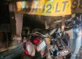 Two wheeler hits truck at theur phata loni kalbhor Pune