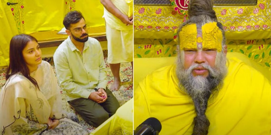 Anushka Sharma-Virat Kohli visit Premanand Maharaj in Vrindavan.