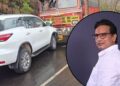 NCP MLA Kiran Lahamate accident in vite ghat ahilyanagar