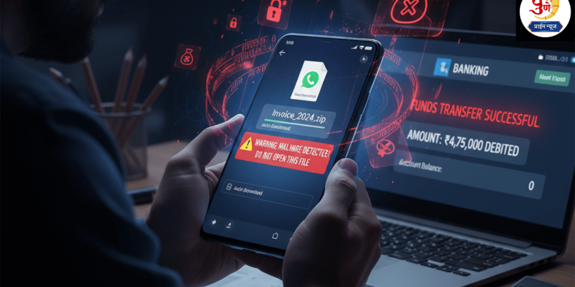 Cyber Crime: Beware! A 'file' arrived on WhatsApp and nearly five and a quarter lakh vanished! Due to the auto-download setting, a businessman faced a huge loss