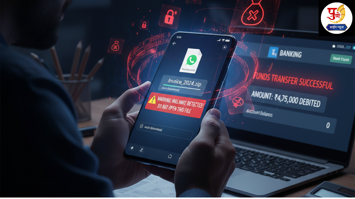 Cyber Crime: Beware! A 'file' arrived on WhatsApp and nearly five and a quarter lakh vanished! Due to the auto-download setting, a businessman faced a huge loss