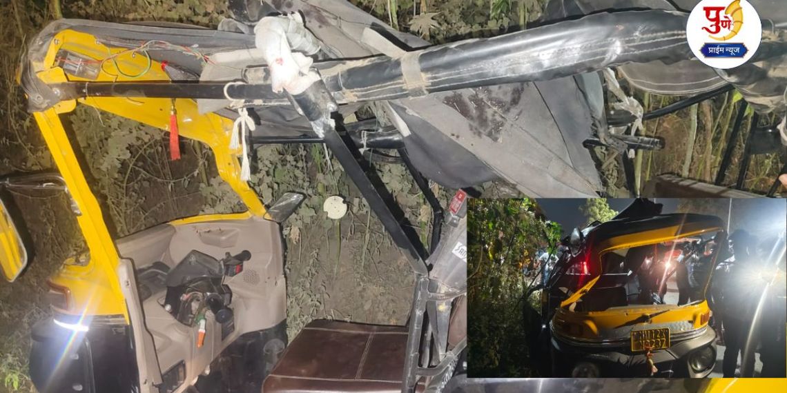 Loni Kalbhor News: ST hits rickshaw hard at Loni Kalbhor; rickshaw overturns, rickshaw driver seriously injured, incident involving ten..