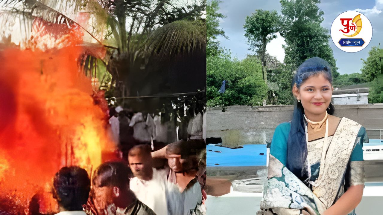 Shocking..! 22-year-old married woman commits suicide after being harassed; She lit a pyre in front of her in-laws' house; Relatives are aggressive