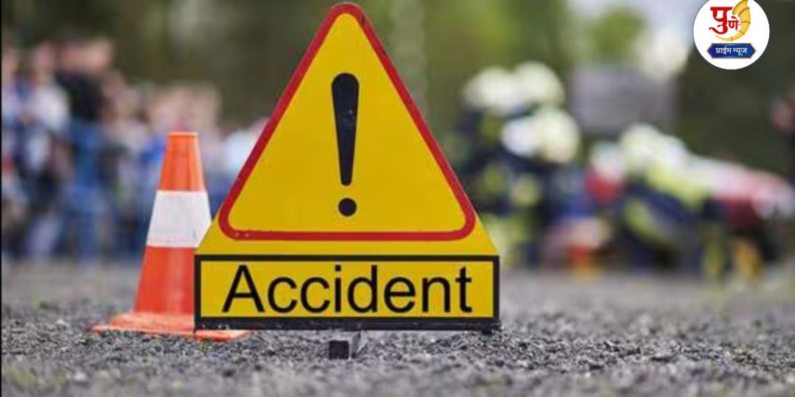 Haveli News: Car and truck accident at Theur Phata; Two women injured