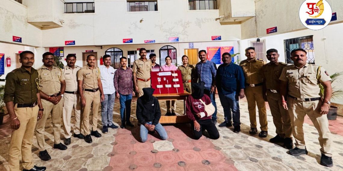 Pune Crime: Robbery worth lakhs at gunpoint! Thrill in Baramati MIDC area; Two arrested