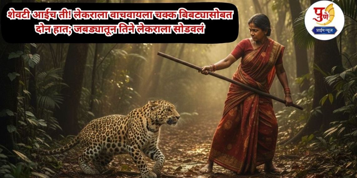 Pune Leopard Attack: Finally, it's the mother! She joined hands with the leopard to save the cub; She freed the cub from its jaws; Part of the head and face were torn off but...