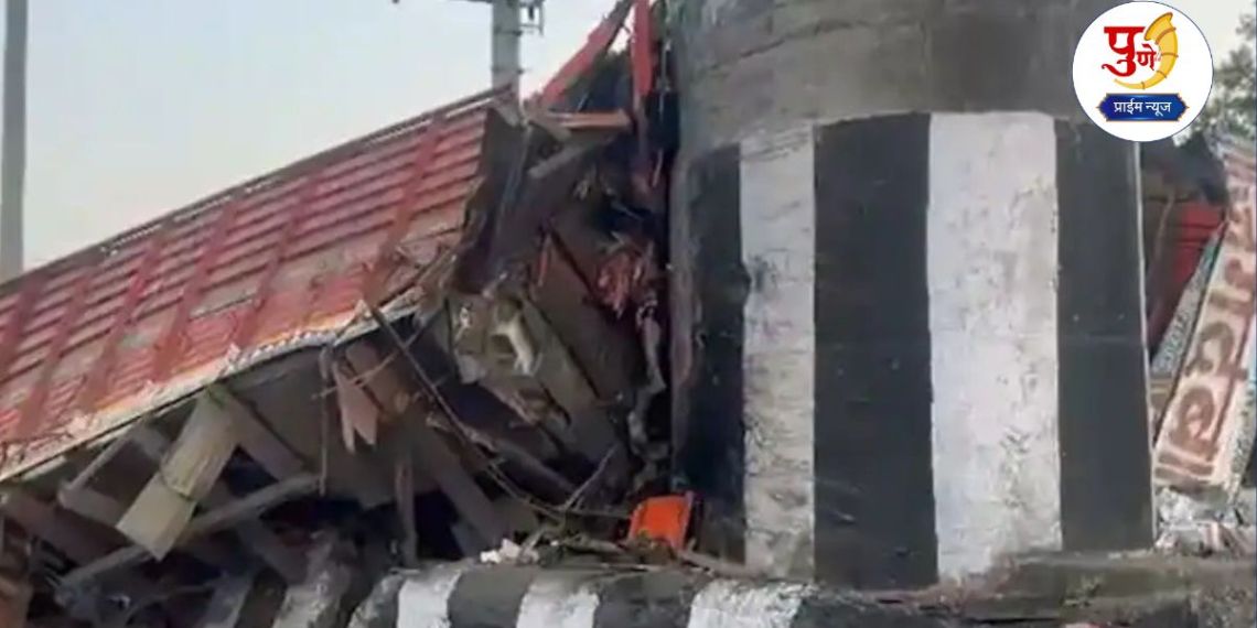 Khandala Accident: Driver loses control at Khandala Ghat; Truck hits cement pole, driver dies on the spot in horrific accident