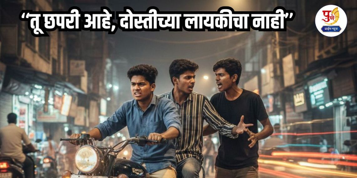 Pune Crime: Don't be a friend, be a friend! In Pune, a man stabbed his friend in the chest with a knife, saying, "You are a rascal, not worthy of friendship."