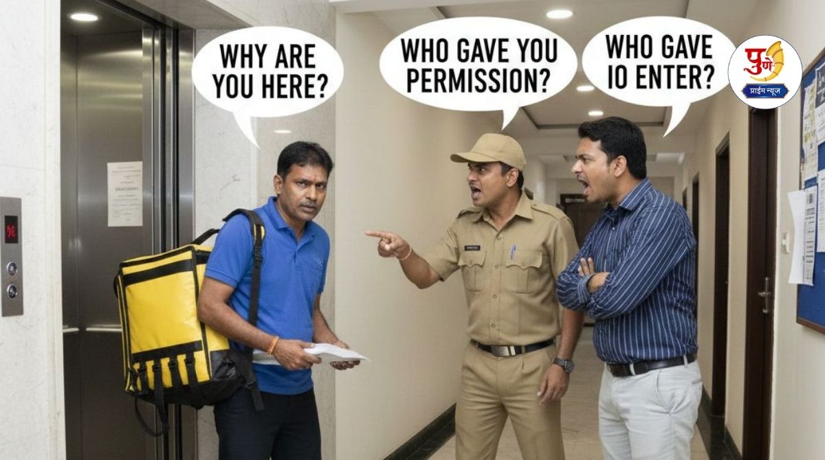 Hadapsar News: 'Throw him in the trunk and kill him, how did you get in?' He was hit by a bike, his head hit a rod; Terrible thing happened to a delivery boy in Pune