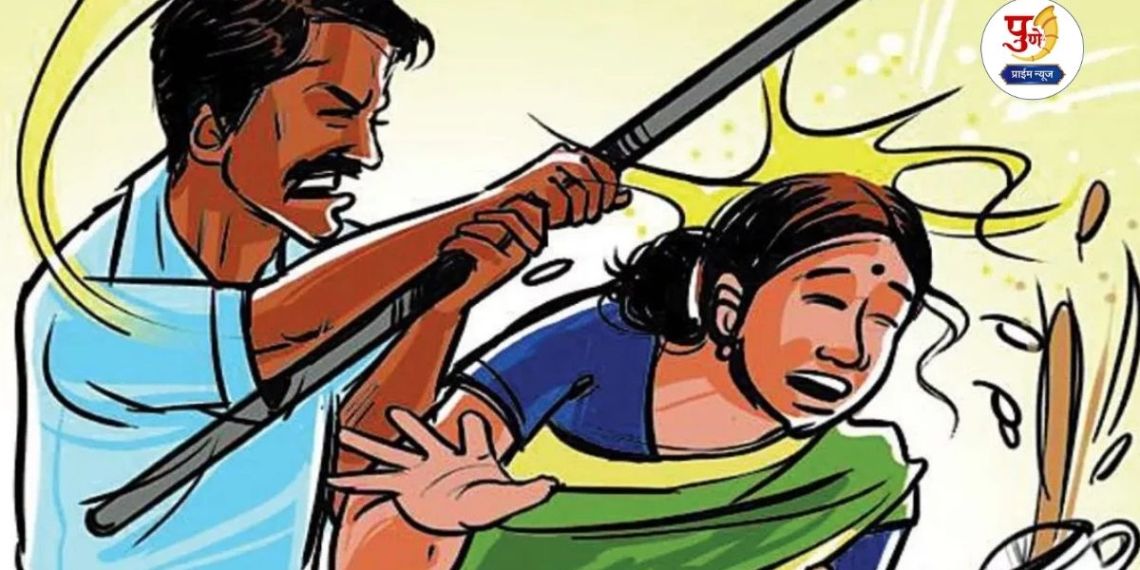Hadapsar News: Husband and wife had a heated argument; Wife complained to the police, husband hit her head, put gauze on her head and tied her with a rope...