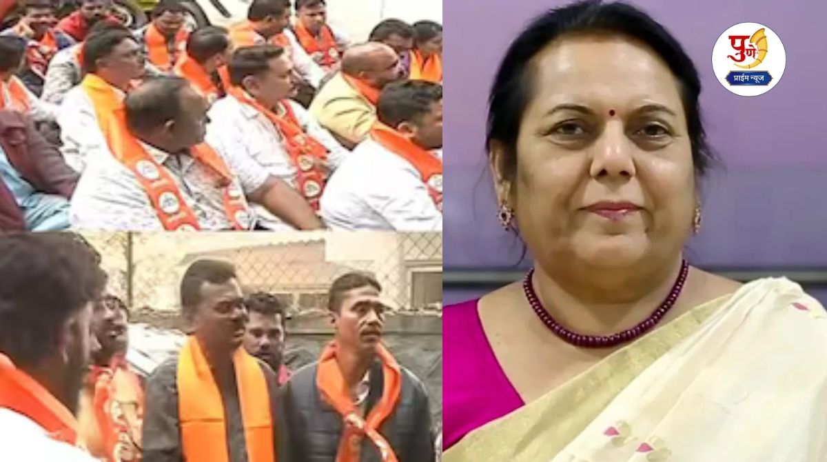 Pune Politics: Shiv Sainiks storm outside Neelam Gorhe's house in Pune! Allegations of 'commercial' ticket distribution create a stir..