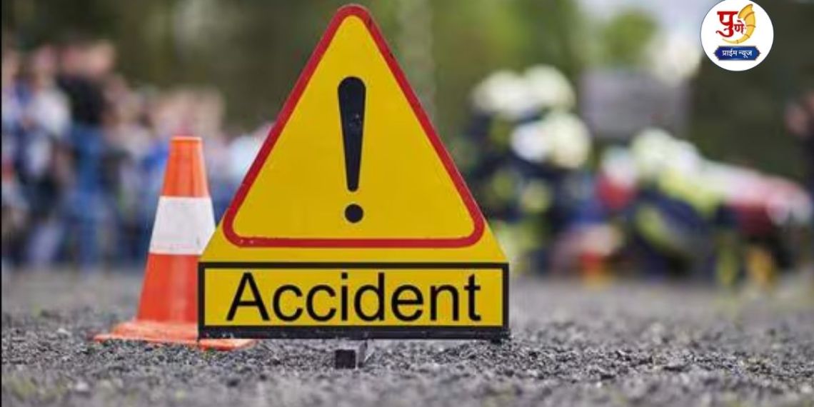 Bhigwan News: Horrific accident in Bhigwan! A 'Shivshahi' van blew up while crossing the road; the youth died on the spot