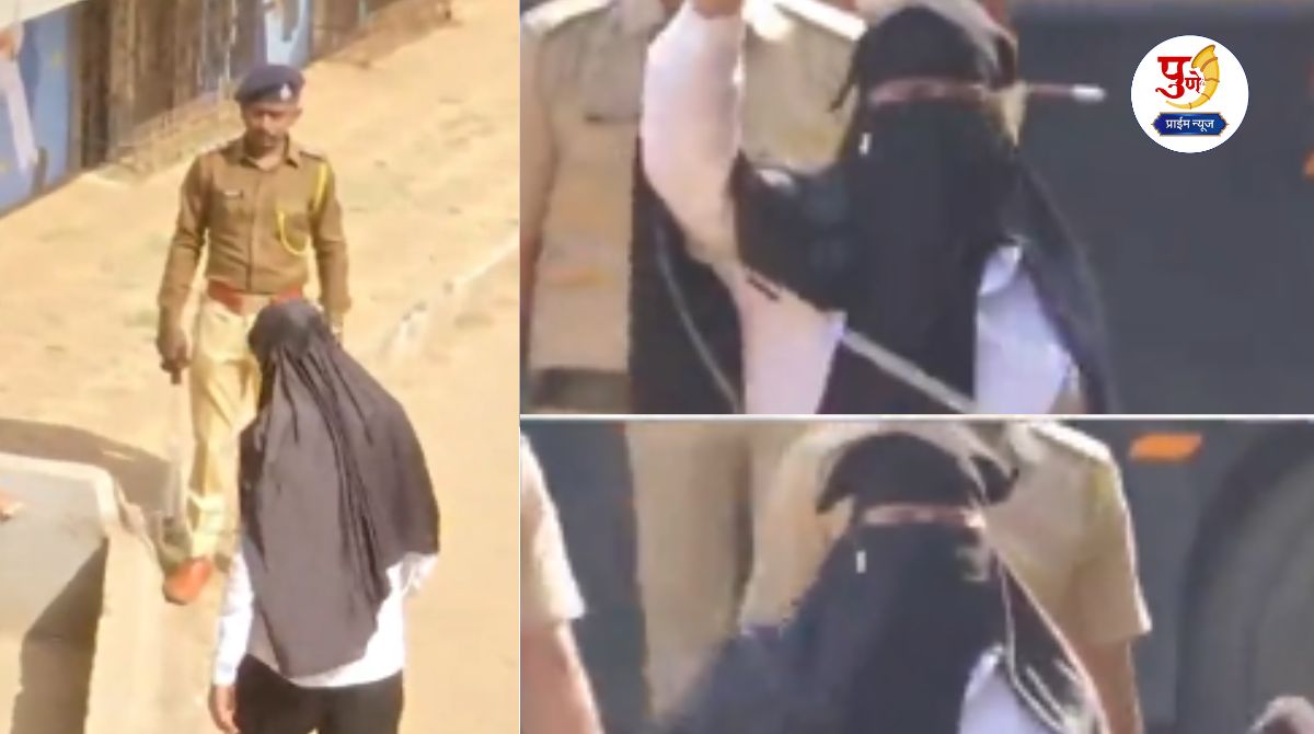 Bandu Andekar: "What is the work of righteousness, what is the name of Andekar!" Gangster Bandu Andekar, while giving slogans, filled out his nomination form in a police convoy with his face covered with a black cloth