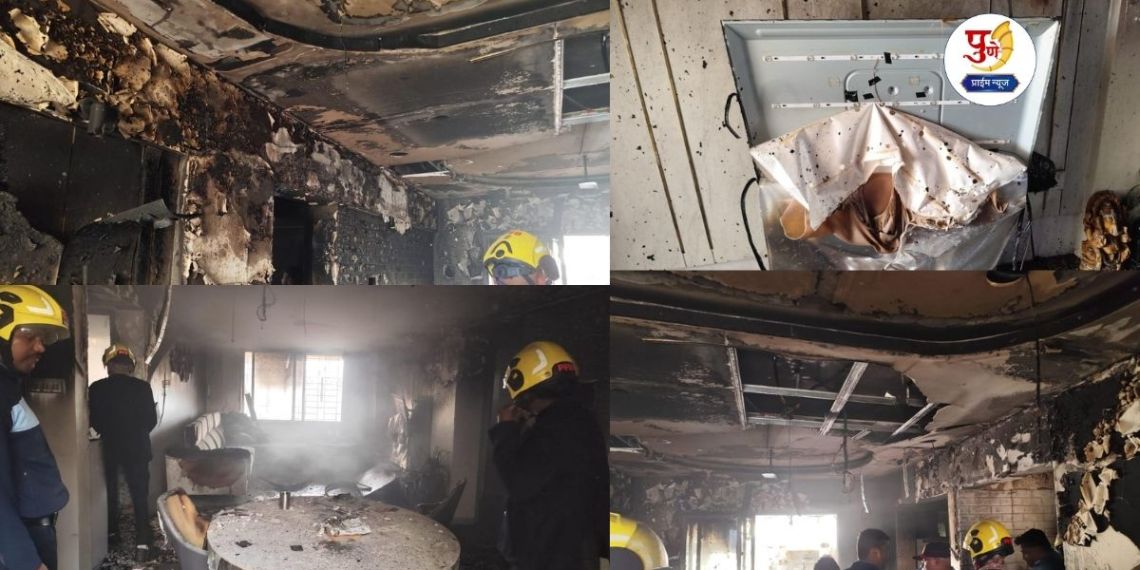 Pune News: Fire in Bavdhan! Massive fire breaks out in flat in Viva Hallmark Society; Loss of lakhs!