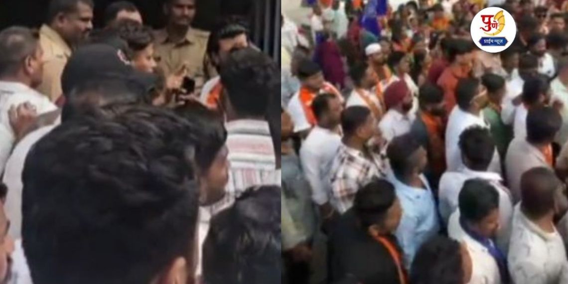 Pune Politics: A storm of anger erupted between BJP-NCP workers in Pimpri-Chinchwad! "No campaigning" The society gate was slammed shut